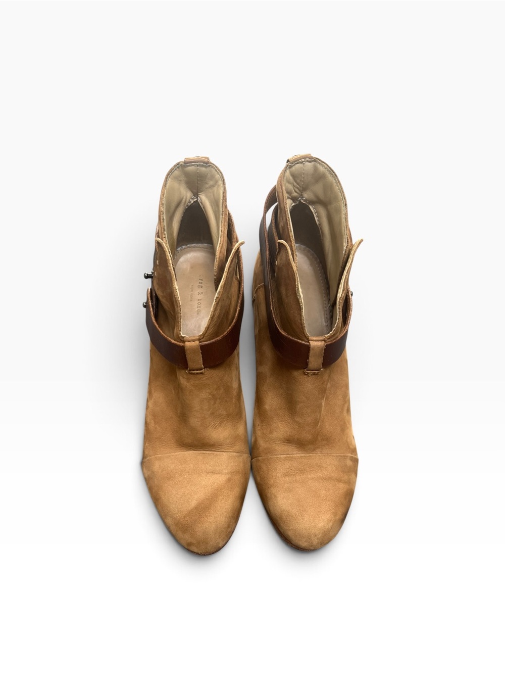 Rag And Bone Harrow Tan Suede Ankle Boots Size 40 10 Equivalent - Picture 5 of 8